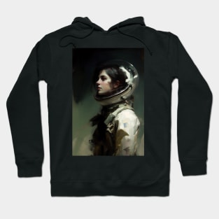 Gothic Astronaut Moody Dark Painting Hoodie